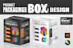do custom product packaging and label design, box design