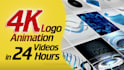 do awesome 50 logo animation intros in 4k