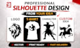 create custom silhouette logo or illustration from your idea