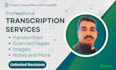 transcribe PDF, photos, handwritten notes and copy paste