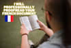 professionally proofread and edit your french document