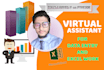 be your virtual assistant for data entry, research work