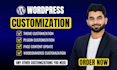 customize, edit and update wordpress website or theme quickly