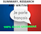 summaries and do research in french perfectly