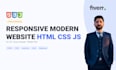 design a responsive modern website with HTML CSS javascript and uiux