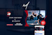 design modern cover for facebook and linkedin