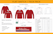 create professional spec sheet, tech pack and flat sketch