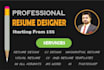 design a modern or infographic cv, resume in 24 hours