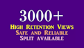 get 3000 High Retention YouTube Video views