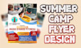 do summer school camp flyer poster design