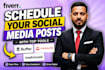 schedule your social media posts via buffer, hootsuite, metricool and publer