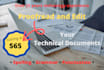 personally proofread and edit your technical documents