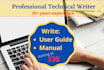 professionally write a user guide or manual