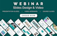create webinar video, presentation slides webinar, course slides and video