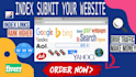 index submit your website in google, yahoo, bing, yandex search engines