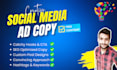 write facebook ad copy, captions, seo website copywriting