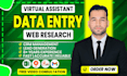be your virtual assistant for data entry and web research
