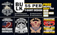 make bulk t shirt designs for merch by amazon
