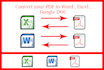 convert your PDF to word, excel, google doc