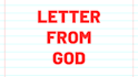 write you a letter from god