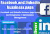 setup facebook and linkedin business page