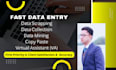 do fast data entry,copy paste, virtual assistant VA