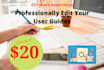 professionally edit your user manual