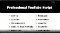 write professional youtube script