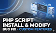 install, create, or modify a PHP scripts