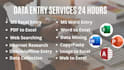 do professional data entry, web research and business admin services 24 hours