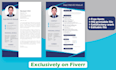 design professional creative resume, CV and bio data