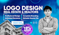 design real estate and realtor stunning logo with branding kit