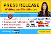 offer press release writing with press release distribution