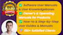 write product user manual, technical content and software user manual