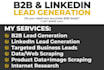 do b2b and linkedin leads generation and web research