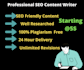 write SEO friendly and well researched articles and blogs