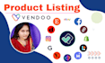 list your products on poshmark ebay shopify and etsy, product listing
