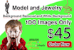 100 model and jewelry images transparent background