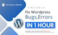 fix wordpress errors and bugs woocommerce issues HTML CSS problems