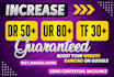 increase ahref DR, ur, da and majestic tf of your website
