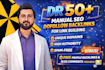 create DR 50 manual SEO dofollow backlinks for link building