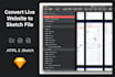 convert live website to sketch design