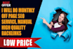 manual recurring monthly SEO agency white hat backlinks package