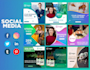 design 5 social media, instagram, fb, or custom posts
