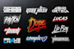 design a hip hop, dj, rap, band, in a typography style