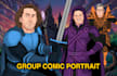 create a personalized comic poster of you and your group