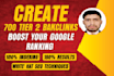 create 700 tier 2 backlink