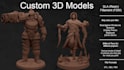 sculpt, 3d miniatures and custom models for 3d printing
