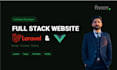 design and develop a full stack website with laravel and vuejs