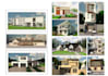 design modern house elevation and 3d model in sketchup